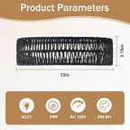 SineRise 12" Flush Mount Ceiling Light,25W LED Rattan Ceiling Light Fixture,Dimmable Handmade Boho Light Fixtures with Rattan,Farmhouse Lighting Fixtures Ceiling for Hallway Kitchen Bedroom(Black)