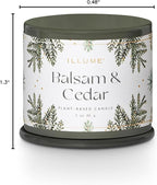 ILLUME Demi Vanity Tin Candle, Balsam & Cedar, Signature 3 oz.