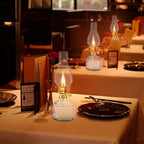Large Glass Kerosene Oil Lamps, Lantern Vintage Oil Lamps for Indoor Use Decor Chamber, Hurricane Lamp, Home Lighting Clear Kerosene Lamp Lantern, Classic Vintage Glass. (A-02)