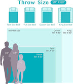 Joiedomi Throw Blanket for Couch Bed Sofa, Blue Knitted Blankets Gifts for Women Mom Girls, Cozy Cute Soft Throw Home Room Decor Aesthetic for Women Mothers Birthday Gifts 50x60 Inches