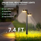 Solar Pathway Lights Outdoor Waterproof, 6 Pack with 12 Head Solar Lights Outdoor Super Bright Up to 12Hrs, Auto On/Off Garden Light for Yard Patio Path Walkway Driveway Outside Decor