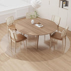 Clear Plastic Area Mat for Under Dining Table, 8ft Round No Slip Waterproof Vinyl Area Rug for Home, Anti-Spill Hard Floor Protector Cover, Splat Mat for Under High Chair, Easy Clean Floor Mat