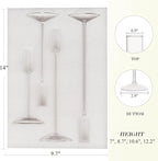 Candle Holder, Glass Taper Candle Tall Candlestick Holder, 4 Different Heights, for Table Centerpiece, Wedding, Party, Clear, 4pcs