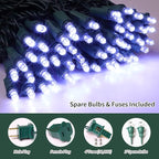 100 Count Cool White -String Lights - 21.6FT LED Christmas Lights, Mini led Lights for Indoor Outdoor Home Holiday Party Wedding Independence Day Decoration