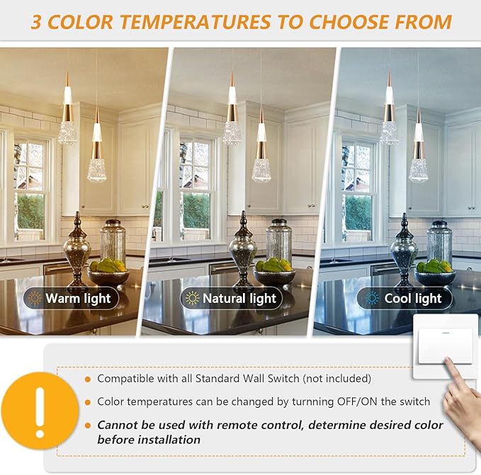 Pendant Light Kitchen Island, Modern Led Pendant Light Kitchen Light Fixture,Luxury Mini Meteor Shower-Style Gold Led Chandelier for Dinning Room, Adjustable Cord Ceiling Hanging