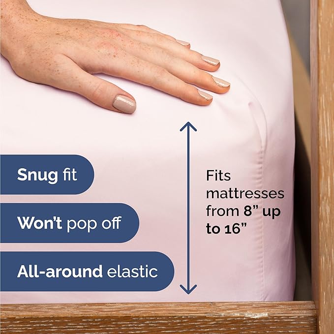 Twin Size 3 Piece Sheet Set - Comfy Breathable & Cooling Bed Sheets Set - Hotel Luxury Bedding for Women, Men, Kids, Teens, Boys & Girls - Deep Pockets, Soft, Wrinkle Free - Oeko-Tex - Lavender Pink