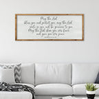 ZZJJHYWGQ Christian Wall Decor Numbers 6:24-26 Bible Verse Catholic Sign 32"×12" for Living Room Religious Scripture Art Christ Jesus Family Large Wooden Framed Home Hanging (Wood)
