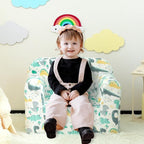 ALIMORDEN Kids Ultra-Soft Snuggle Foam Filled Chair, Single Cuddly Sofa for Boys and Girls, Dinosaur