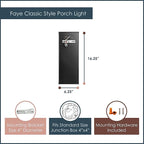 RIVER OF GOODS Art Deco Stained Glass Outdoor Light Fixture - Large Exterior Outdoor Wall Lights for House, Patio, Porch, Garage - Wall Mount Lighting Fixtures - 16.25" H - Faye