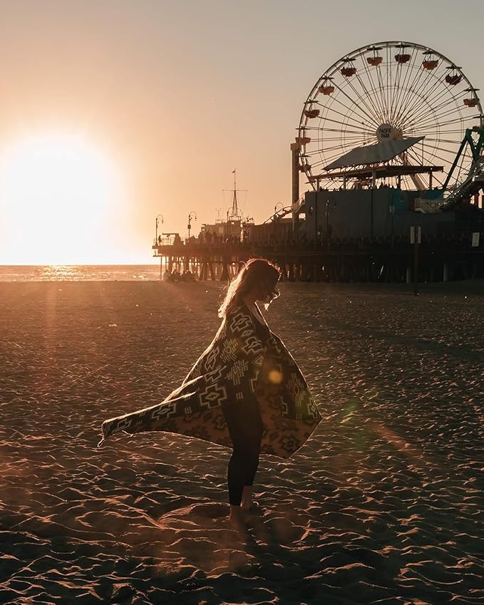 Inca Aztec Throw, Queen, King Blanket | Southwest Indian Navajo Boho Style | Native Cover for Camping, Bedding, Couch, Vanlife | Faux Alpaca, Lightweight, Hypoallergenic (Obsidian Black, King)