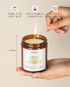 AOOVOO Candle Set - 4PC Scented Candles, 28 oz Soy Candles, Soy Candle for Home Scented, Lavender/Citrus/Rose/Sage