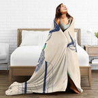 HGOD DESIGNS Deer Throw Blanket Deer Dressed up Like Cool Hipster Blanket Super Soft Flannel Throw Blanket Lightweight Plush Fuzzy Bed Blanket for Bedding Sofa and Travel 40"X50"