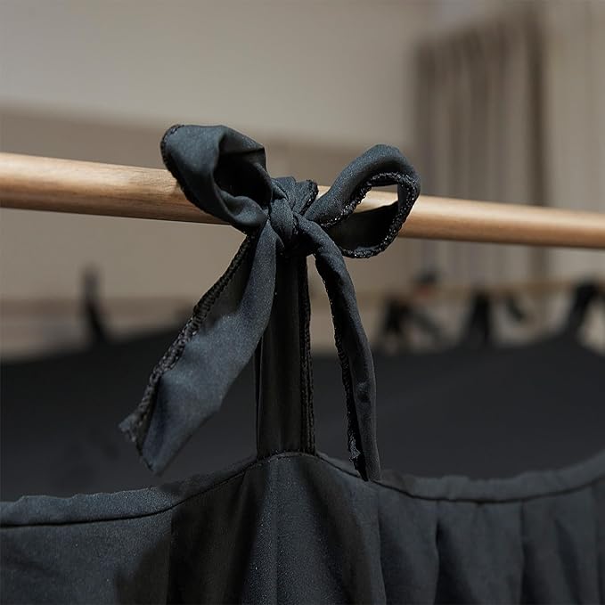 4 Corners Post Princess Curtain Bed Canopy Double Layer Cozy Mosquito Net Mesh and Cloth for Girls Adults Bedroom Decoration (Double-Black/Black, 59" W*82" L*82"*H/(Queen))