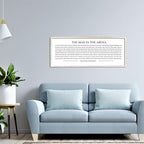 LuZhiQiang The Man in the Arena Wall Decor 40''x15'' Inspirational Quotes Office Wood Framed Sign Rustic Home Motivational Art For Man Entrepreneur Morden Living Room Wall Hanging Decor (White)