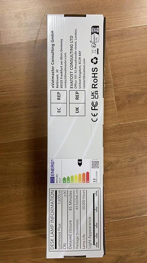 SKYLEO Led Desk Lamp - Desk Light for 33.5" Tall - Flexible Gooseneck - 5 Color Modes X 11 Brightness Levels - 1300LM - Timmer & Memory Function - 12W Clip on Light - Black