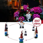Garden Gnomes Outdoor Statue with Solar Lights,Solar Gnomes Decorations for Yard Outdoor gnome Decorations for Garden, Patio Gnome Gifts for Mom
