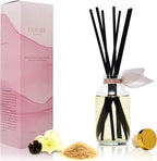 LOVSPA Reed Diffuser Set, Warm Vanilla Sugar Scented Oil Diffuser with Sticks, Home Fragrance Accessories for Bathroom Shelf Decor, Aroma Diffusers for Home or Office Fall Decor, USA Made