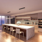 54" Linear Pendant Light Aluminum, 40W Gold Dimmable Kitchen Island Lighting with Remote & App Control, Adjustable CCT (3000K-6000K), Modern Chandelier for Home Office Dining Room Study