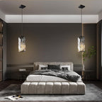 Black Pendant Lighting Modern Pendant Light, Mini Crystal Chandeliers,Adjustable Pendant Light Fixture for Kitchen Island Dinning Room Bedroom (3 Pack)