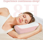 Ergonomic Contour Design Deep Sleep Pillow, Ideal for Side and Back Sleepers, Orthopedic Cervical Shape Gently Cradles The Head, Providing Neck Support and Shoulder Pain Relief [Pink]