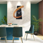 Modern Large Decorative Wall Clock，20 inch Black Silent Non-Ticking Nordic Metal Wall Clocks for Living Room Home Kitchen Bedroom Cafes Office Staircase，Arabic Numerals Quartz Clock((40x50cm)