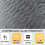 Gradient Velvet Triangular Wedge Pillow, Removable Cover Headboard Pillow for Daybed, Backrest Positioning Support Pillow Cushion Resting Reading Relaxing (Grey, King(76 * 20 * 8in))