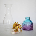 Oil Lamps for Indoor Use 2Pack, Gradient Pink Oil Lamp - 11x3 Vintage Kerosene Lantern, 48-Hour Burn, Adjustable Flame for Indoor/Outdoor Use