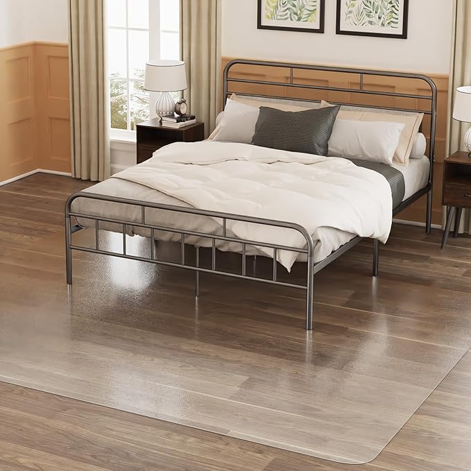 SALLOUS Chair Mat for Hard Floors, 60" x 75" Office Chair Mat for Hard Surface, Vinyl Floor Mat for Gaming Chairs, Multi-Purpose Floor Protector Desk Mat for Home Office (Clear)