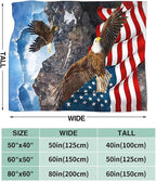 Eagle American Flag Throw Blanket for Boys, Men, Adults, Lovers, Girls, Kids, Women - Soft Warm Plush Fleece Flannel Decor for Couch, Sofa, Bed 50"x60"