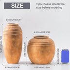 Large Ceramic Vase, 8.66 inch Tall Round Rustic Vase, Pottery Farmhouse Flower Vases for Home Decor, Living Room Shelf Decor, Enterway, Table