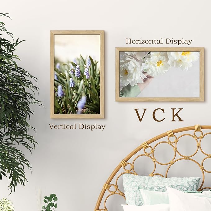 VCK 14x24 Oak Wood Frame for Picture, Natural Solid Wood Photo Frames 3 Pack, Wall Gallery Frame