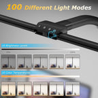 Desk lamp,LED Desk Lamps for Home Office,Eye-Care Architect Lamp for Desk with Clamp,Dual Screen Computer Monitor Gooseneck Smart Light:24W100 Lighting Models Adjustable Table Lamp for Study Drafting