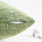 CaliTime Throw Pillow Covers Decorative 26 X 26 Inches Pack of 2 Cozy Chenille Cushion Cases for Couch Sofa Bed Living Room Home Sage Green