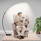 CHICLUX Arc Floor Lamp, Dimmable LED Floor Lamp with 3 Color Temperatures, Ultra Bright, Modern Standing Tall Lamp with Remote Reading Floor Lamp for Living Room Bedroom Office