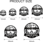 Personalized Camping Signs Custom Outdoor Campfire Metal Sign Custom Mountain Campfire Sign Family Name Sign Personalized Camping Gifts Fire Pit Cabin Campsite Sign(Campfire)