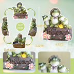 Funny Frog Statues For Garden - 7'' Mothe & Sons Solar Frog Garden Decor Frog Garden Statue For Yard Patio porch Lawn Birthday Christmas Thanksgiving Housewarming Frog Gifts For Women Mother.