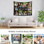 Custom Tapestry For Wall Bedroom Custom Backdrop Personalized Image Text Photo Customized Funny Tapestry Banners And Signs Mother's Day Horizontal Tapestrys
