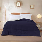 Modern Threads Down Alternative Reversible Comforter Navy/Silver King