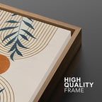 Bwodke Boho Wall Art, Framed Abstract Wall Art, botanical Neutral Canvas Wall Decor, Large Mid Century Plant Pictures Set of 3, Modern Minimalist Paintings ，for Bedroom Living Room Bathroom