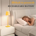 2 Pack Cordless Table Lamps, 3 Colors Stepless Dimming, 5000mAh Rechargeable Battery LED Desk Lamp for Bedroom/Couple Dinner/Desk/Cafe/Dining Room/Terrace