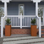 Corten Steel Metallic Heavy Planter for Outdoor Plants 14"x14"x30" Metal Planter Spliced Flower Pot with Partitions for Outside,Indoor,Garden (Corten, 14 * 14 * 30)