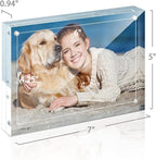 TWING 5x7 Acrylic Frame,75 Cases (20 Pack/Case) Pallet Package for Small Business,12+12MM Thicker Double Sided Acrylic Frame,Freestanding Clear Picture Frame for Desktop Display