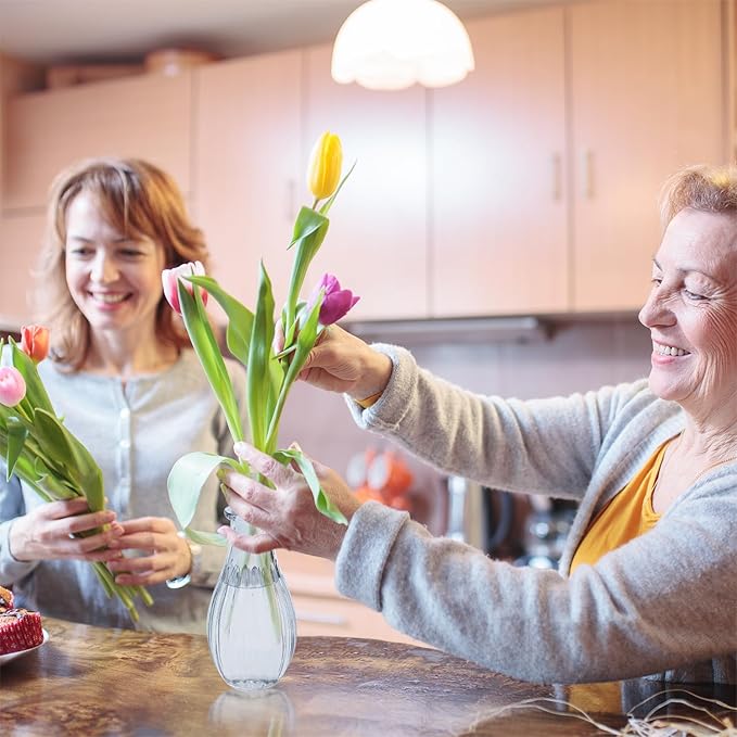 22 Pack Bud Vase in Bulk - BEAHOT Clear Flower Vases for Wedding Decorations, Glass Vase for Centerpiece Table Decorations, Small Boho Vase for Home, Wedding Decor, Mother's Day, Party, Office