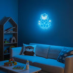 Sea Otter Neon Sign - Unique Wall Decor for Kids Bedroom, Gifts for Otter Lovers & Boys Girls, USB-Powered Energy-Efficient Art with Hanging Kit