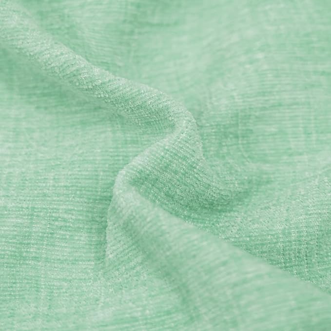 CaliTime Throw Pillow Covers Decorative 16 X 16 Inches Pack of 2 Cozy Chenille Cushion Cases for Couch Sofa Bed Living Room Home Grey Green