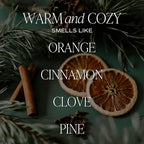 Sweet Water Decor Warm and Cozy Reed Diffuser Set - Orange, Cinnamon, Clove, and Pine Winter Scented Diffuser - Scent Diffusers for Home, Long Lasting Fragrance, Made in The USA