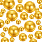 300Pcs Vase Filler BrightGold No Hole Faux Pearl Beads for Vase Filling Decorations, Candle Centerpieces, Wedding Centerpieces, Home Party Decor (8/14/20mm)