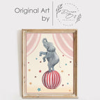 Circus Nursery Wall Art Prints (Set of 3) - Unframed - 8x10s | Delightful and Colorful Unframed 8x10 Inches Prints | Wall Art for Kids | Kids Room Décor | Classroom Décor | Bedroom Wall Décor