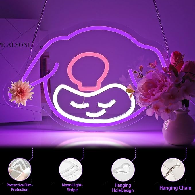 Neon Sign, Neon Signs for Wall Decor Cute Funny LED Signs for Man Cave Game Room Kids Home Decor Bar Beer Sign - USB Powered