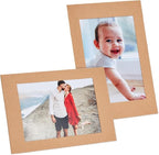 Juvale Brown Paper Frames - 4 x 6 in, 50 Pack, Classic - DIY Photo Frame Kit with Cardboard Easel Back for Tabletop Display & Bulk Craft Projects